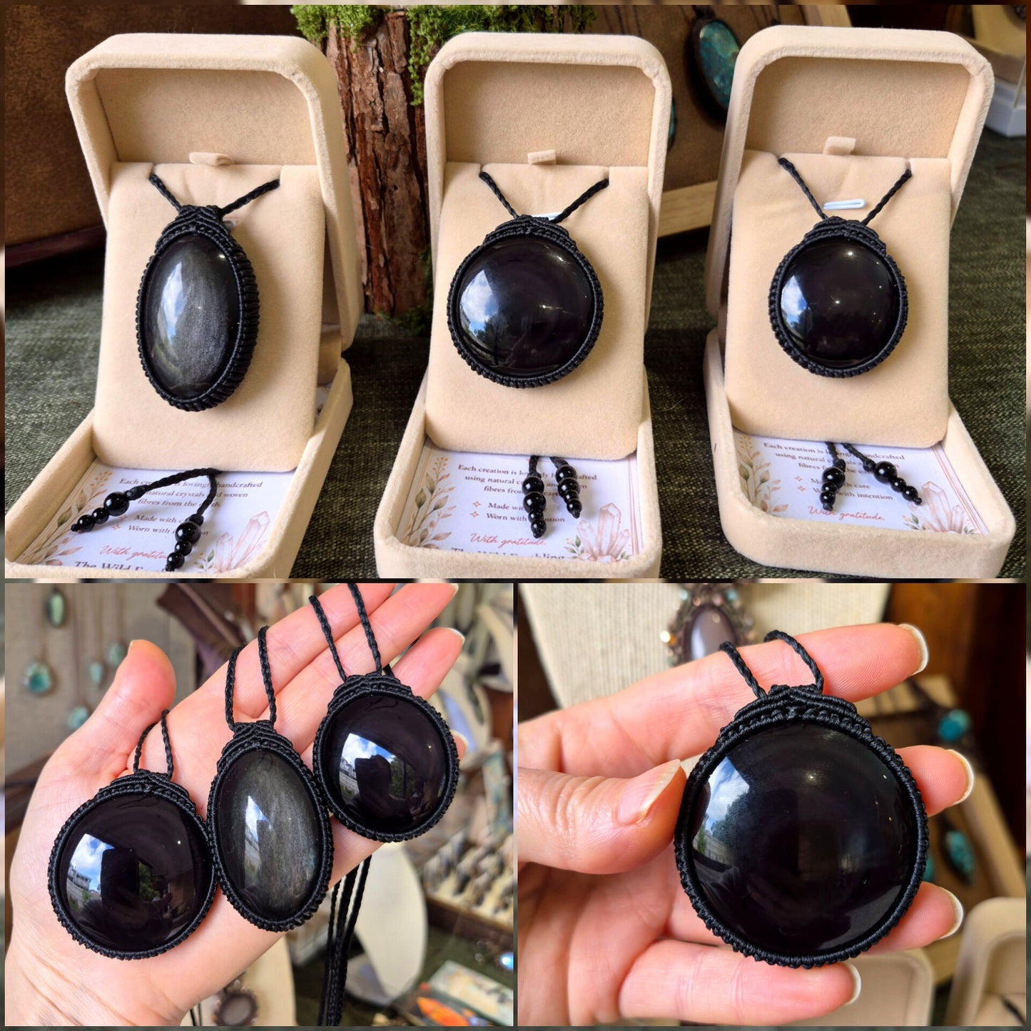 Black Obsidian Wrapped in Black