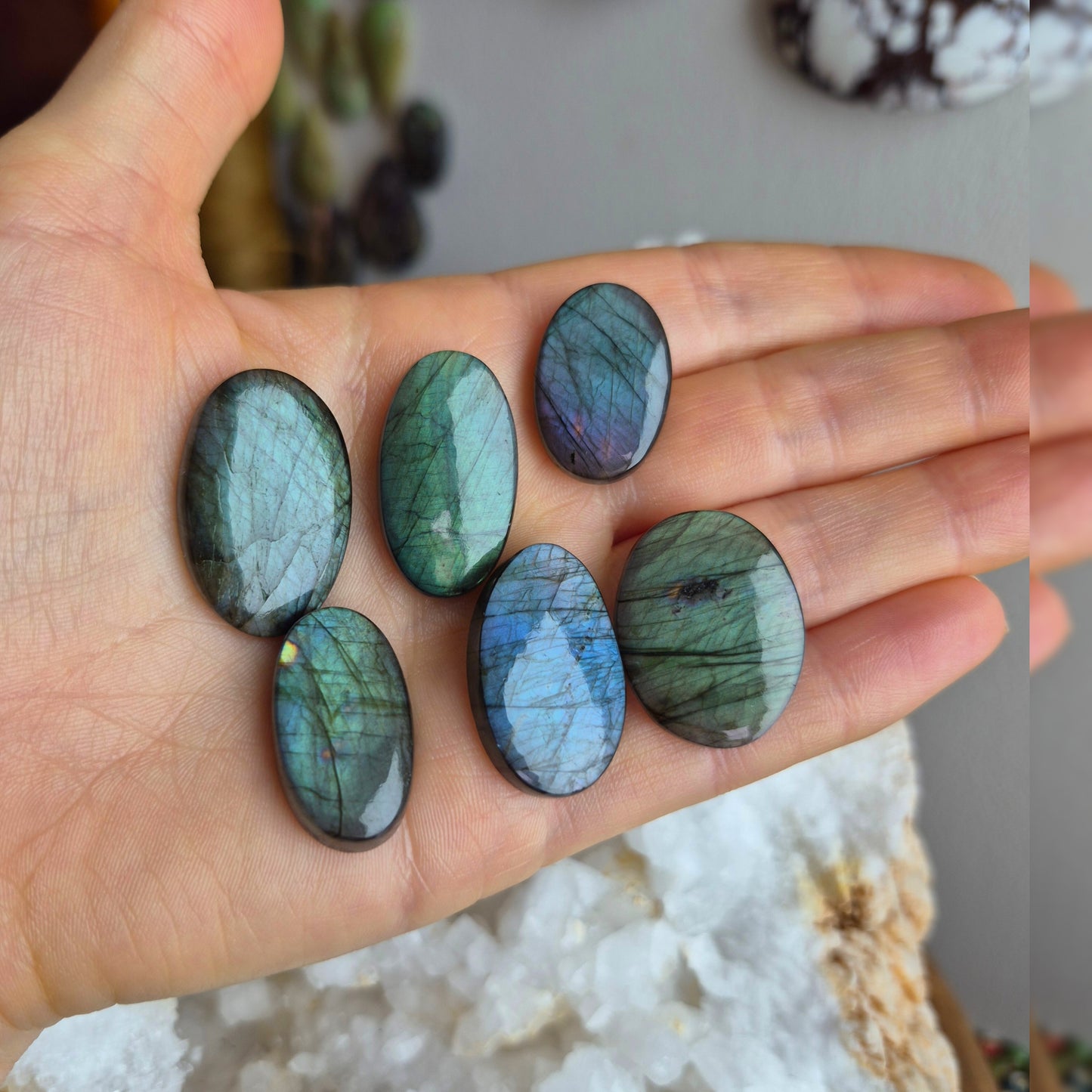 Labradorite Teal Oval