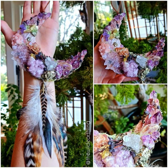 Hand Crafted Crystal Moons