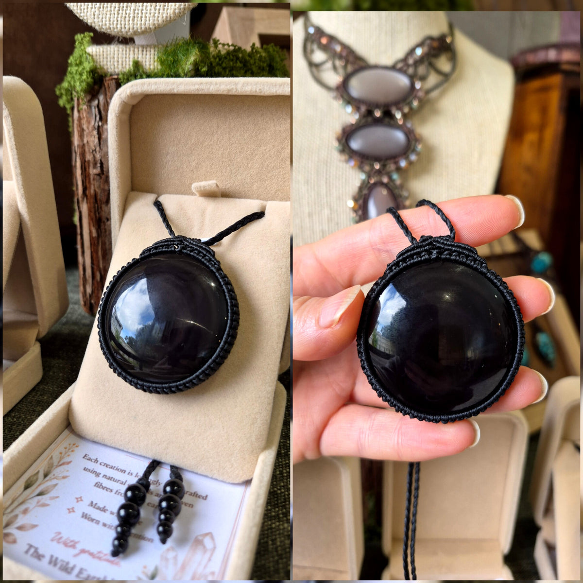 Black Obsidian Wrapped in Black