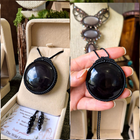 Black Obsidian Wrapped in Black