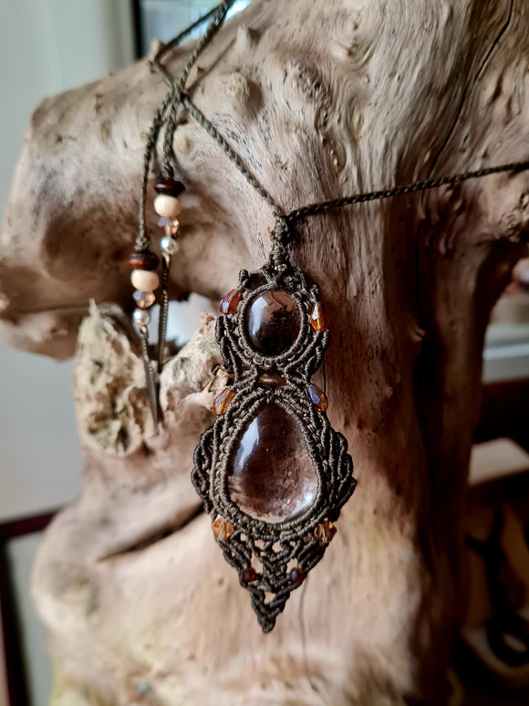 Garden Quartz  Wrapped in Army Green