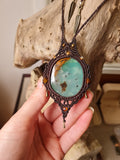 Chrysoprase Wrapped in Dark Mocca