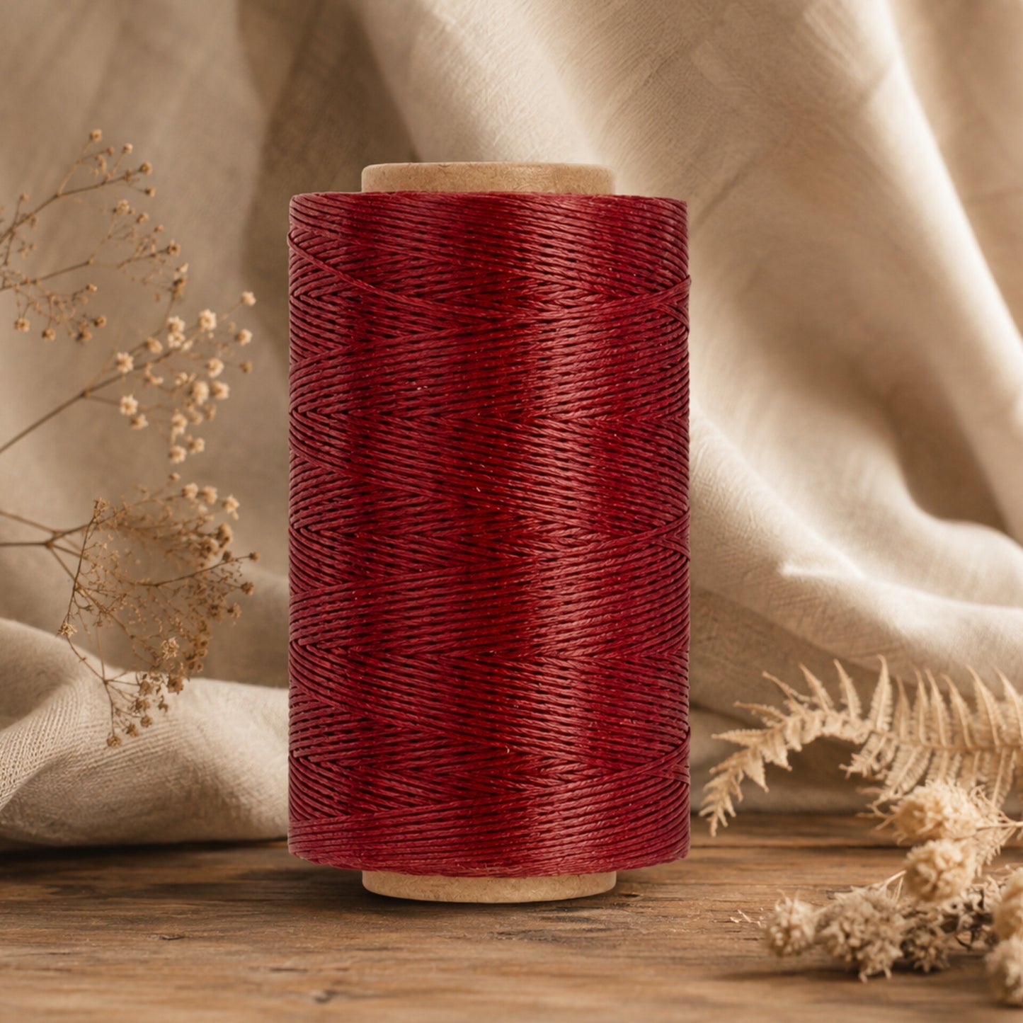 Waxed Polyester Thread Crimson Red