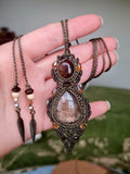 Garden Quartz  Wrapped in Army Green
