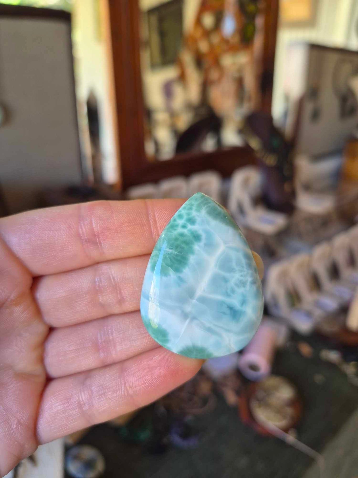 Custom Larimar Choker for Fiona
