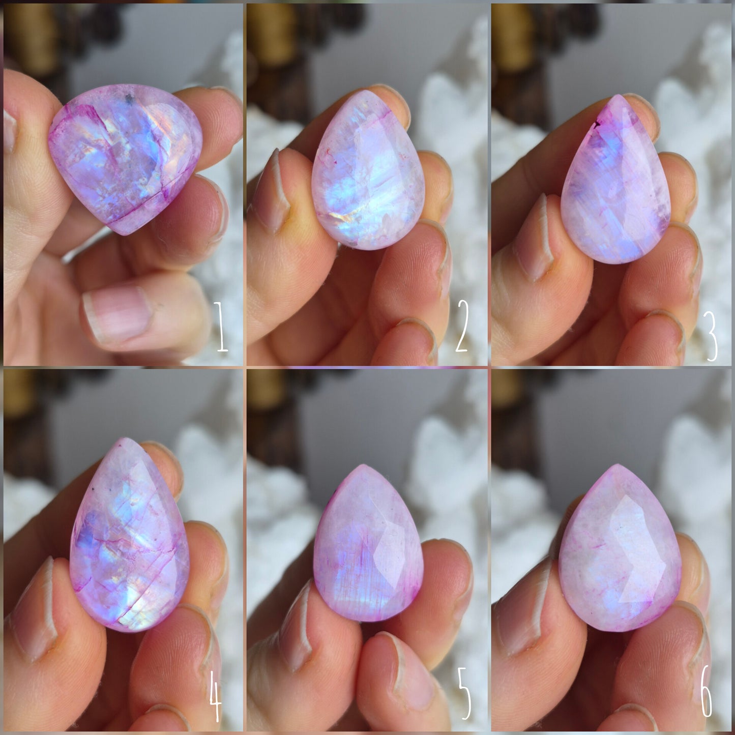 Pink Moonstone Teardrop