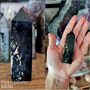 Black Rhodonite 77mm