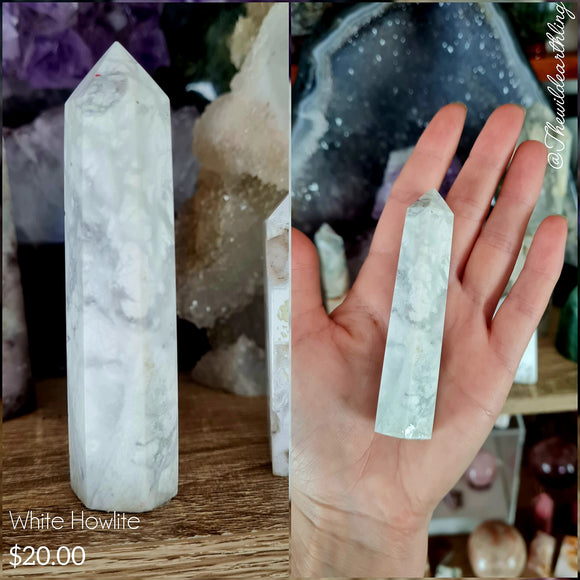 White Howlite Point 87mm