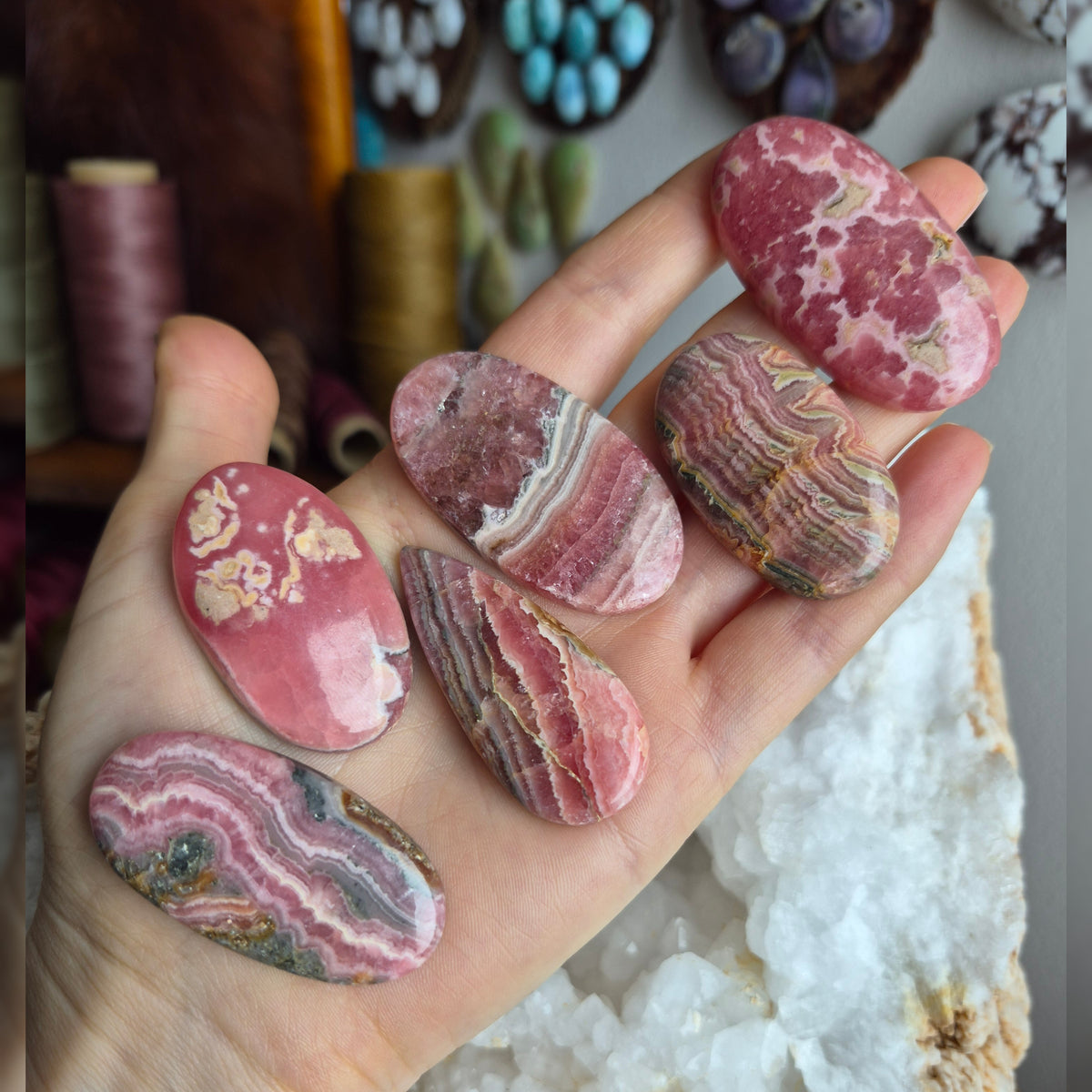 Rhodochrosite Cabochons