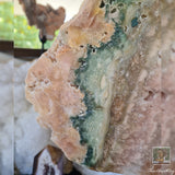 Pink & Green Amethyst Slab on Stand 1.2kg