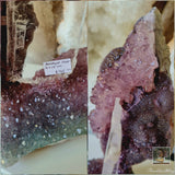 Amethyst Flower with Mounted Selenite Slab 590g