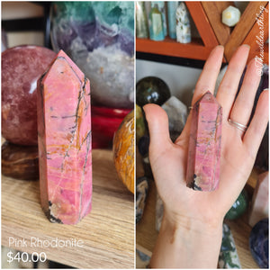 Pink Rhodonite 83mm
