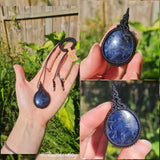 Blue Azurite Wrapped in Black