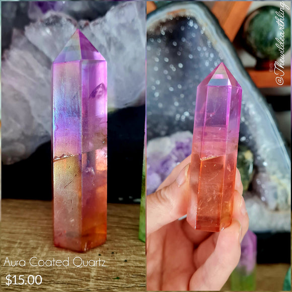 Aura Coated Quartz Point 75mm