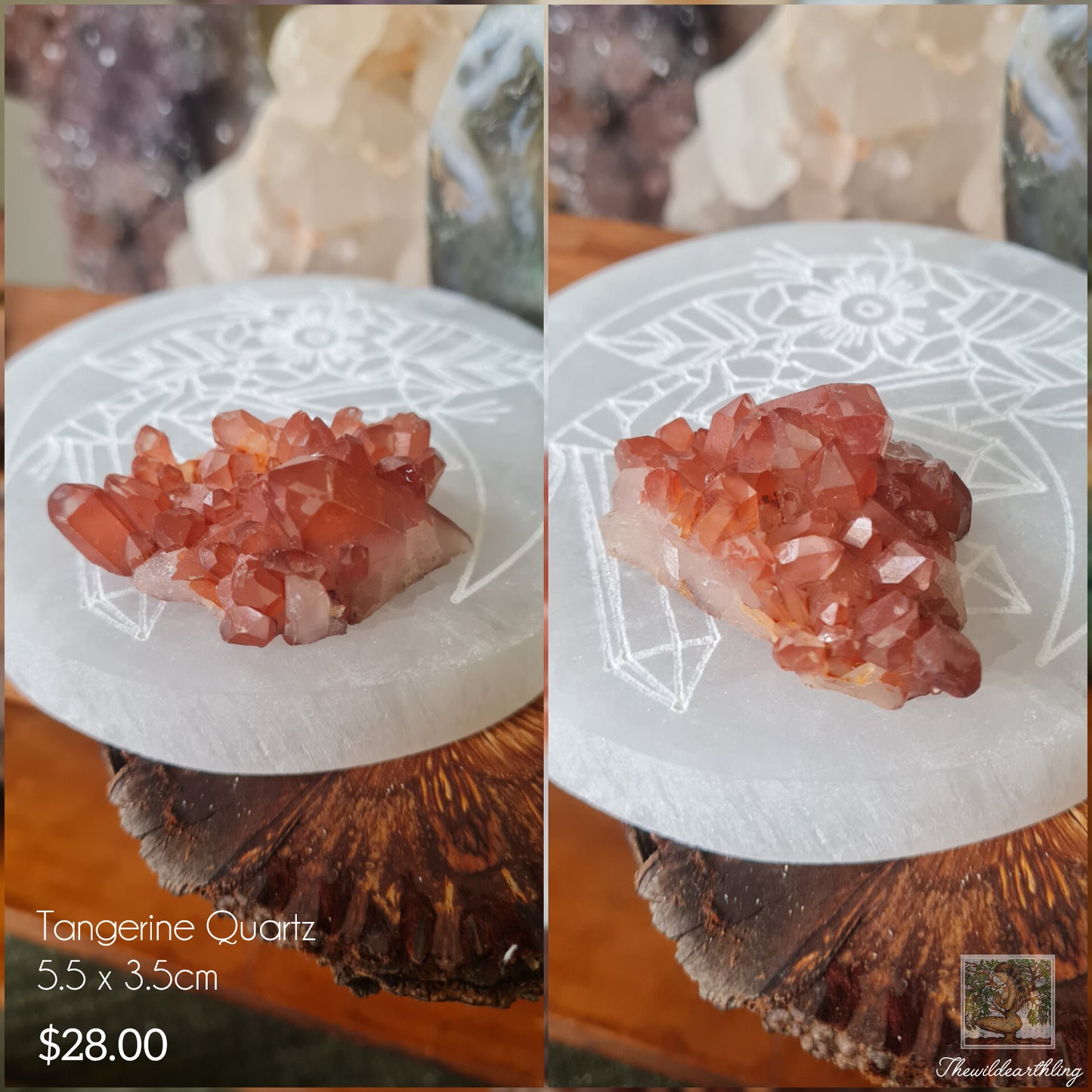 Tangerine Quartz Cluster