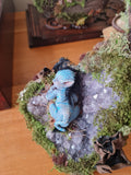 Baby Avatar on Amethyst and Labradorite Necklace