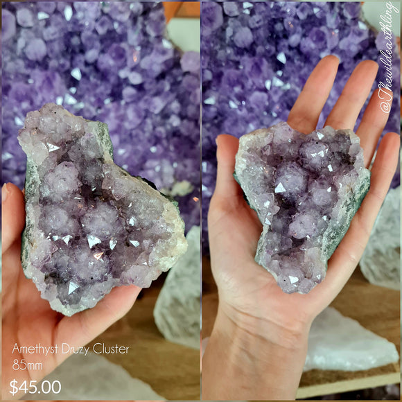 Amethyst Druzy Cluster 85mm