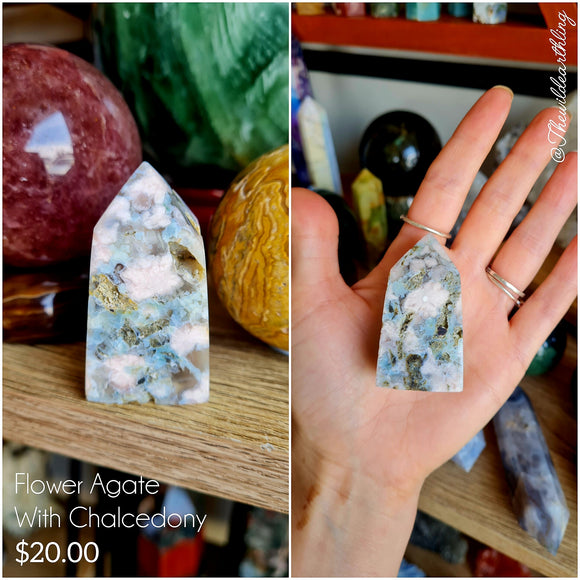 Flower Agate with Chalcedony 55mm