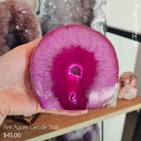 Pink Agate Geode Slab
