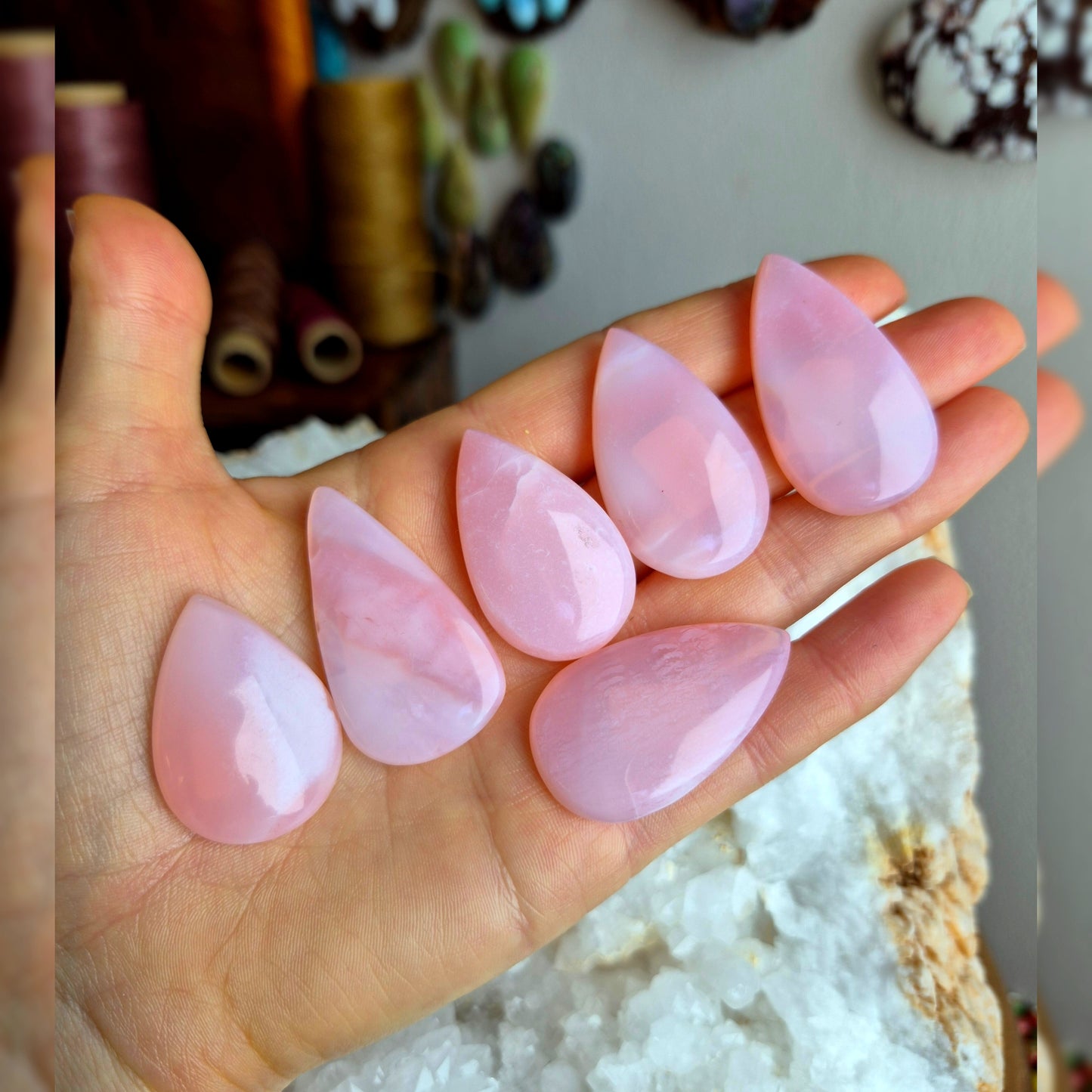Pink Opal Teardrop