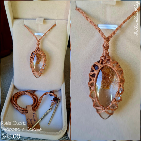 Rutile Garden Quartz Wrapped in Caramel