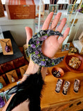 Black Amethyst & Fluorite Moon