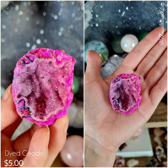 Pink Agate Geode (Dyed)