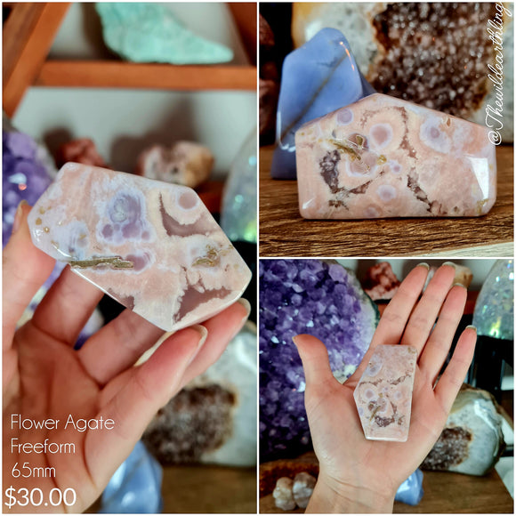 Flower Agate Freeform 65mm