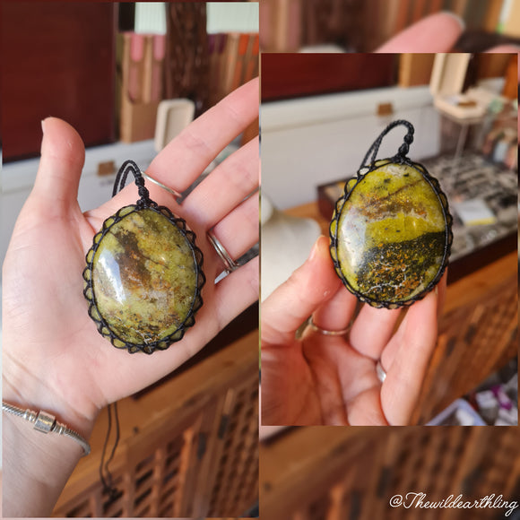 Green Opal wrapped in Black