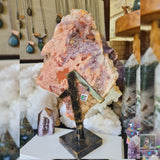Pink Amethyst Slab on Stand 1.56kg