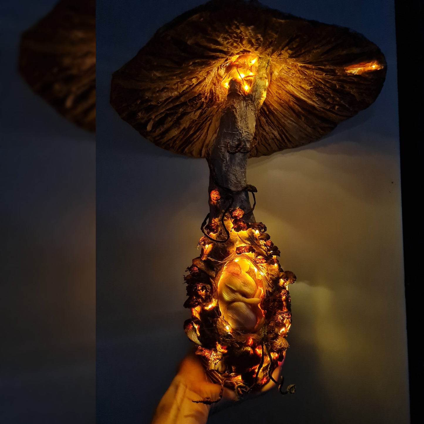 Sleeping Rodent in his Fungi Hollow