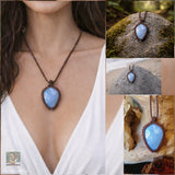Blue Opal Wrapped in Dark Mocca