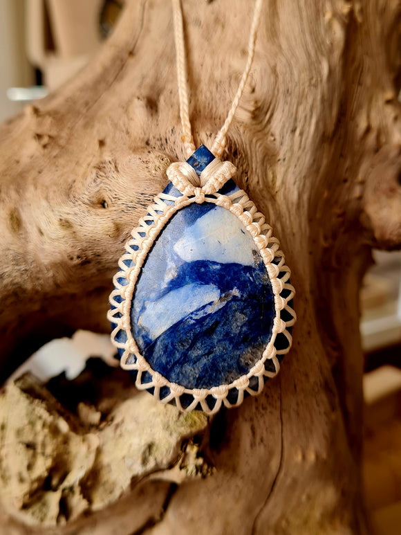 Blue Azurite Wrapped in Cream