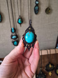 Blue Turquoise Wrapped in Dark Mocca