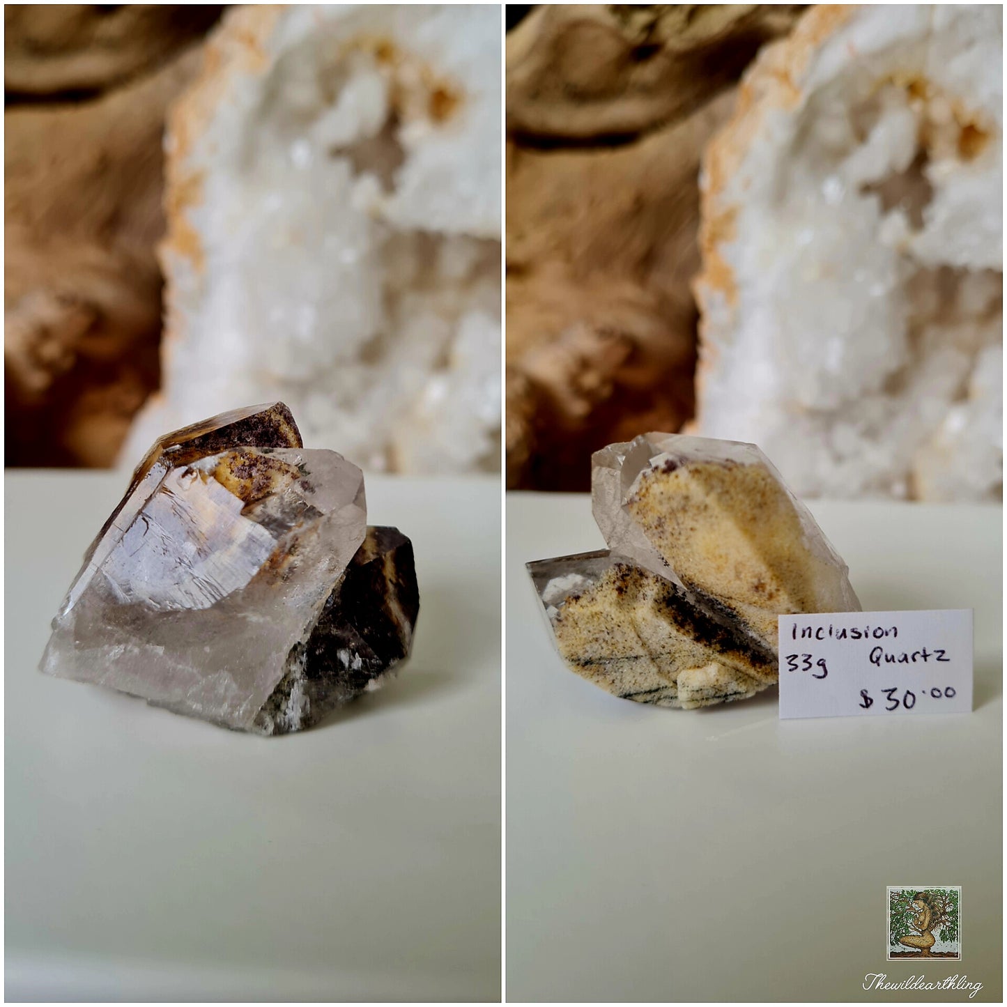 Inclusion Quartz Cluster 33g