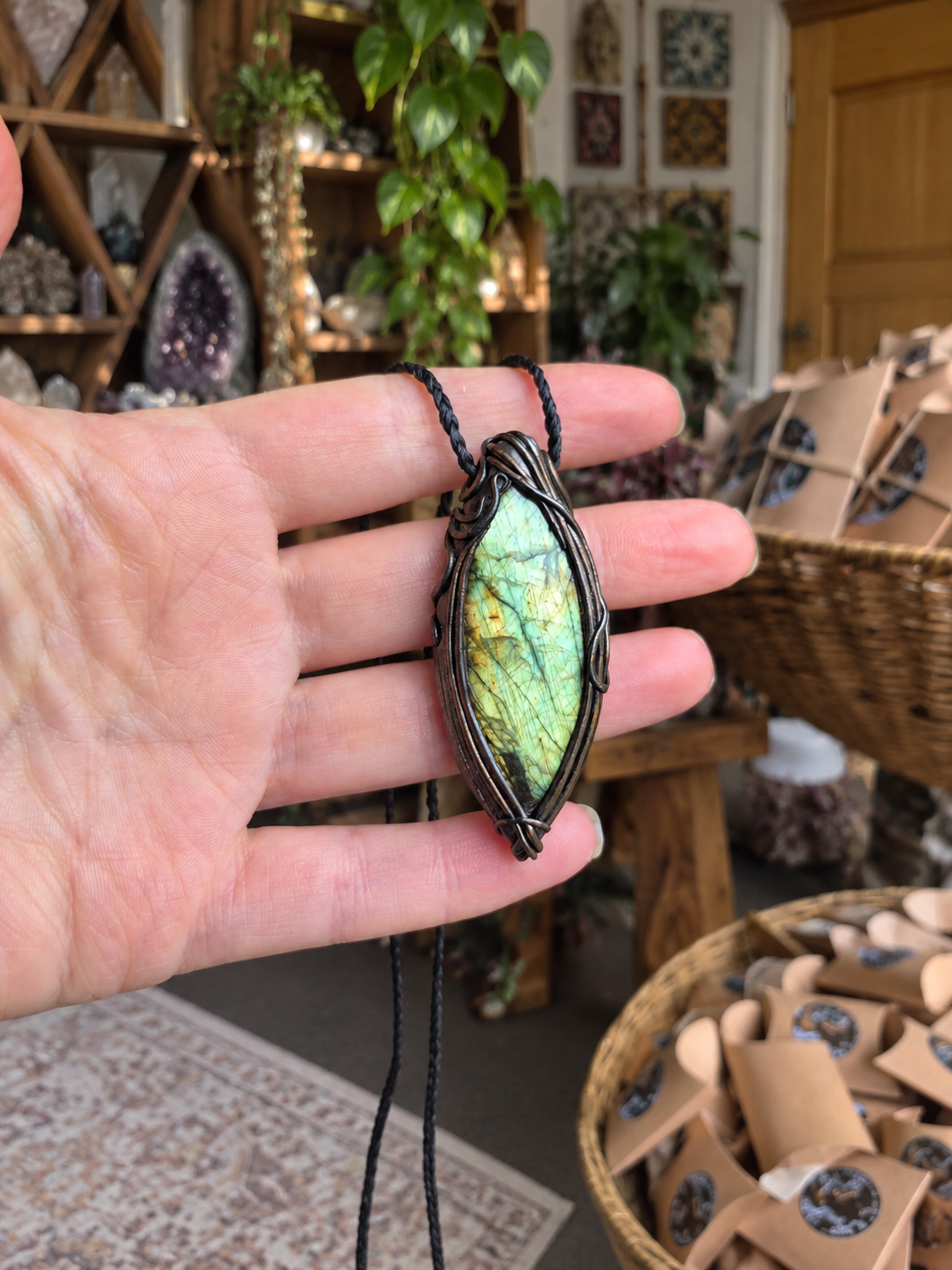 Labradorite In Antique Bronze