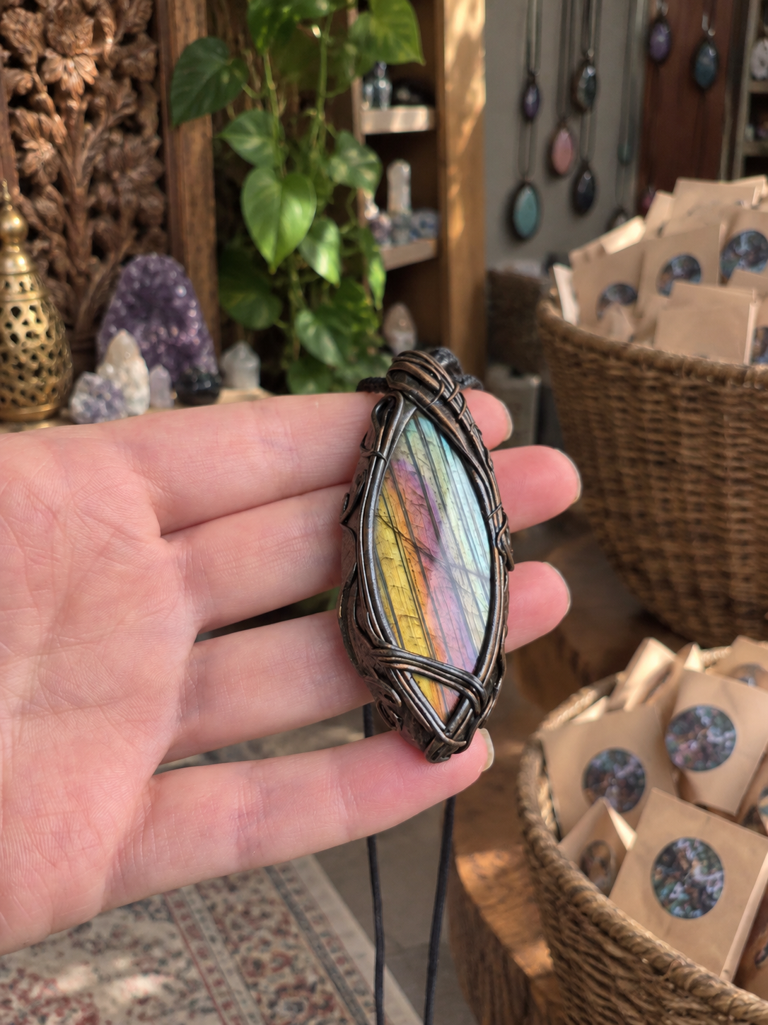 Labradorite In Antique Bronze