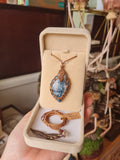 Blue Azurite Wrapped in Caramel