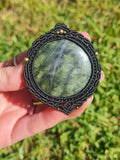 Green Jade Wrapped in Black