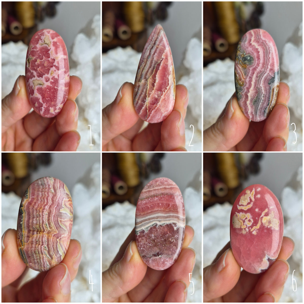 Rhodochrosite Cabochons