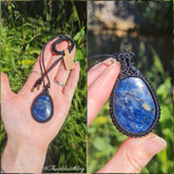 Blue Azurite Wrapped in Black