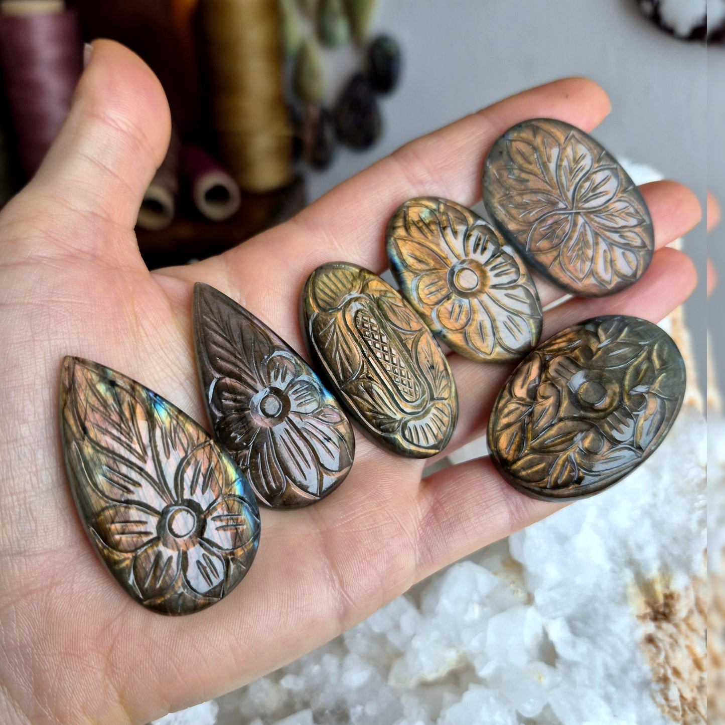 Labradorite Carved