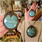 Ocean Jasper Wrapped in Khaki Green