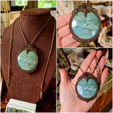 Ocean Jasper Wrapped in Khaki Green