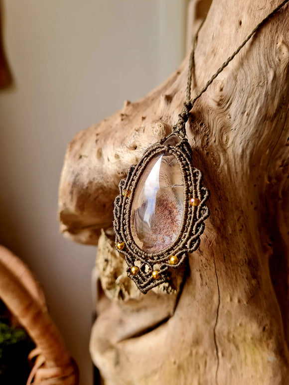 Garden Quartz Wrapped in Khaki
