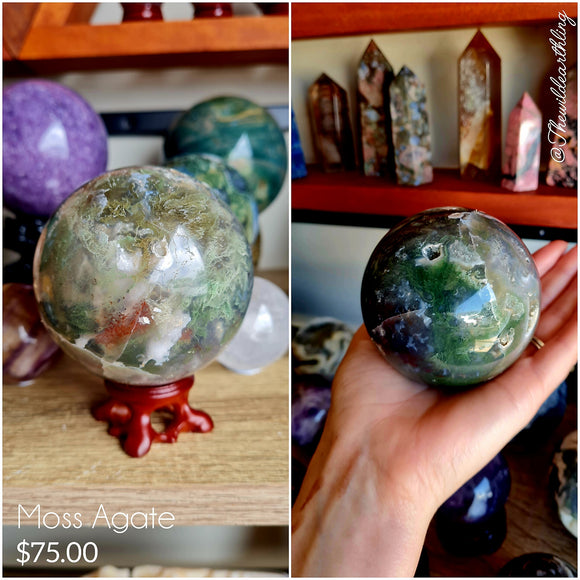 Moss Agate 75mm