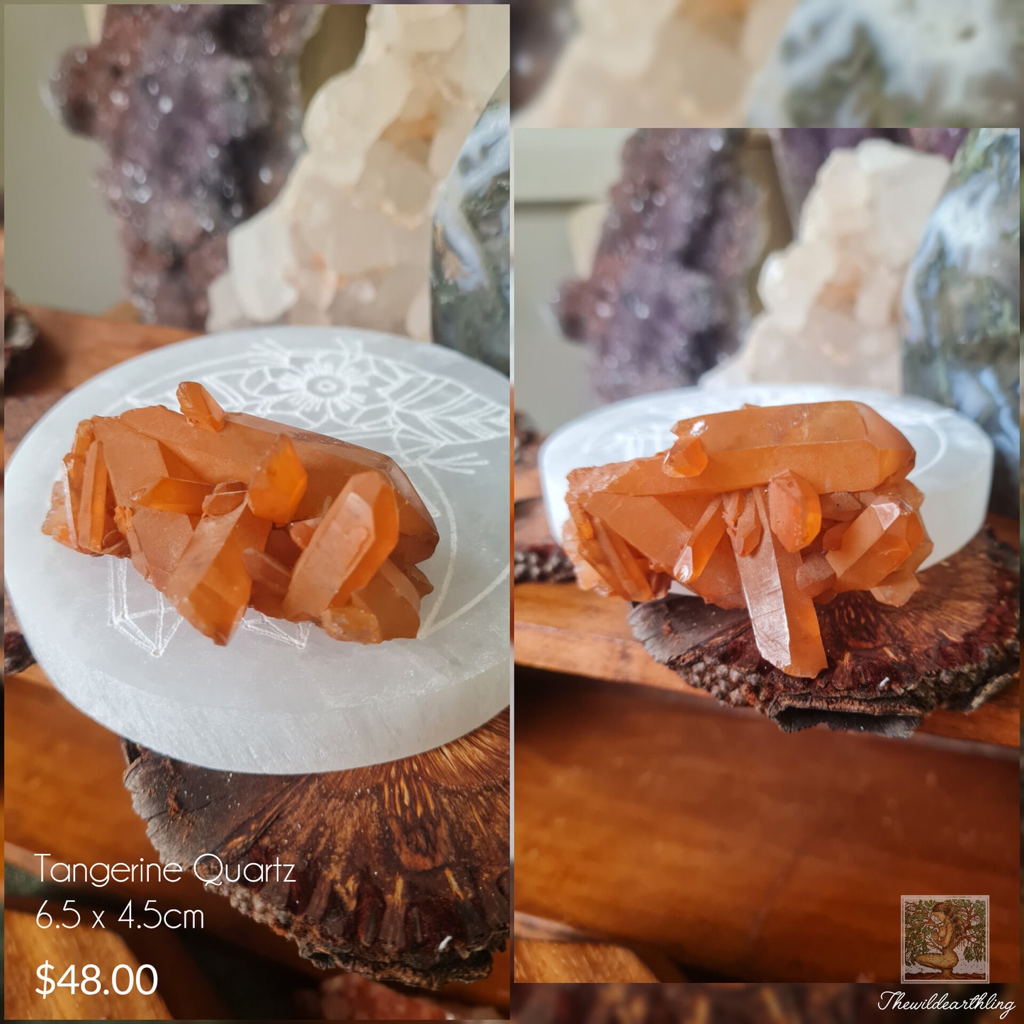 Tangerine Quartz Cluster