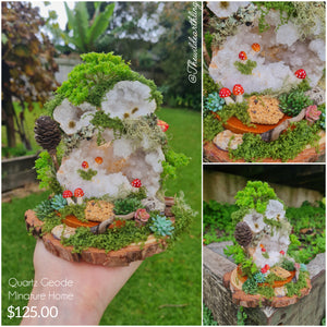 Quartz Geode Miniature Home