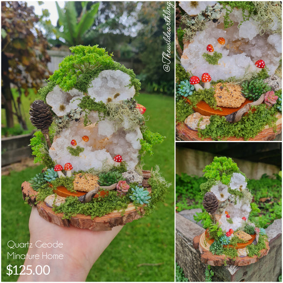 Quartz Geode Miniature Home